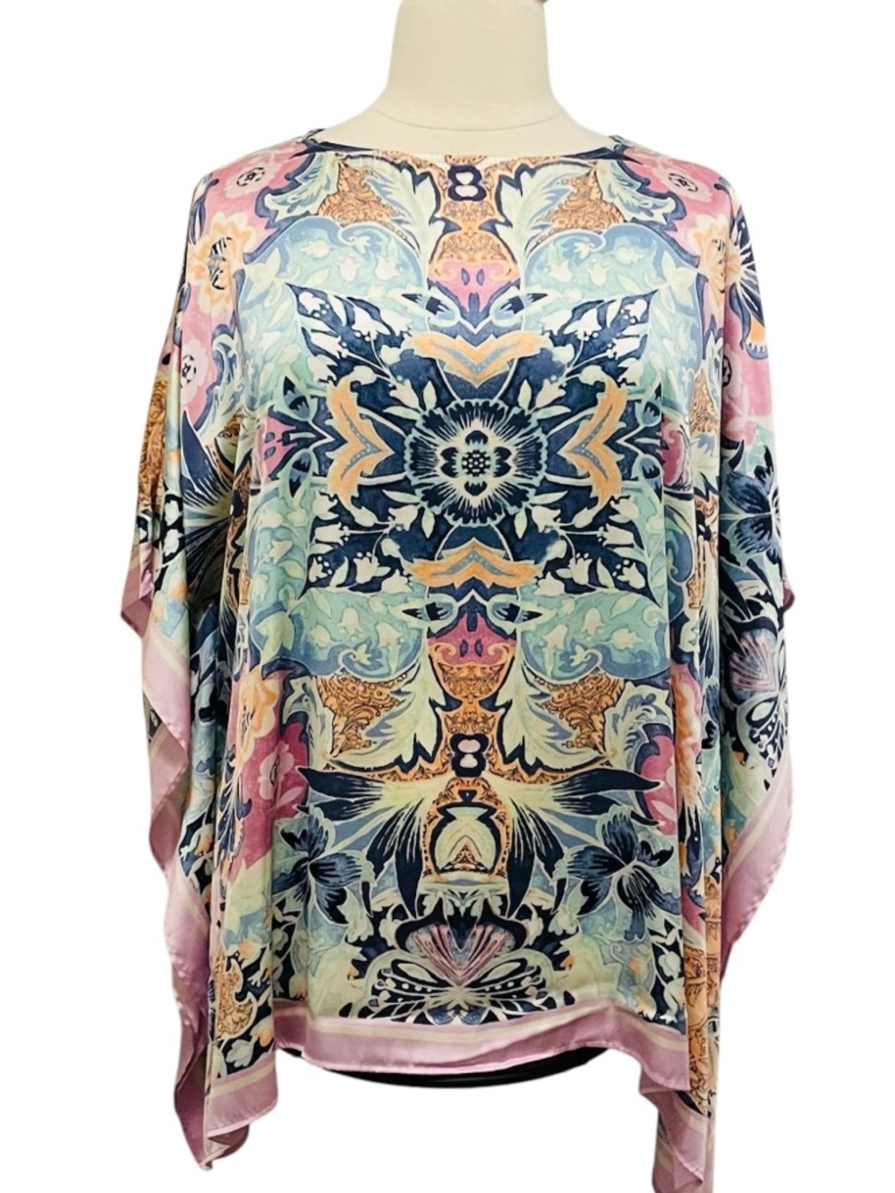 Chico's L/XL Paisley-Print Poncho Top